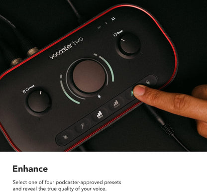 Focusrite AMS-VOCASTER-TWO Podcast Interface Host & Guest Recording