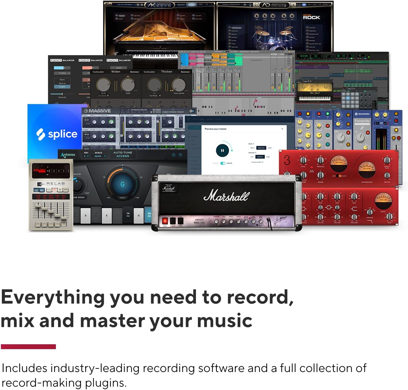 Focusrite AMS-SCARLETT-2I2-STU-4G: Scarlett 2i2 Studio 4th Gen Recording Bundle