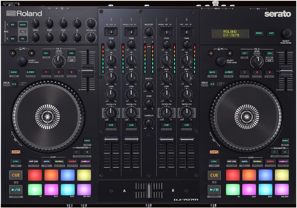 Roland DJ-707M Four-Channel Serato DJ Controller