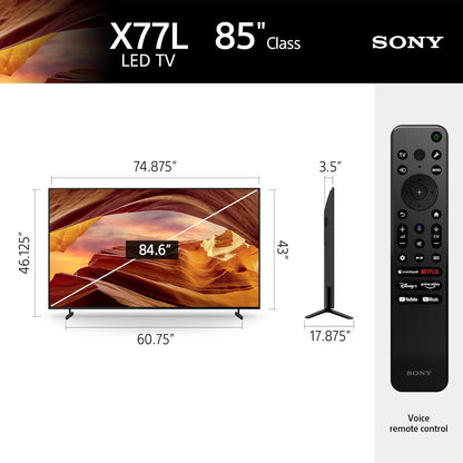 Sony KD85X77L 85-Inch 4K Ultra HD Smart Google TV