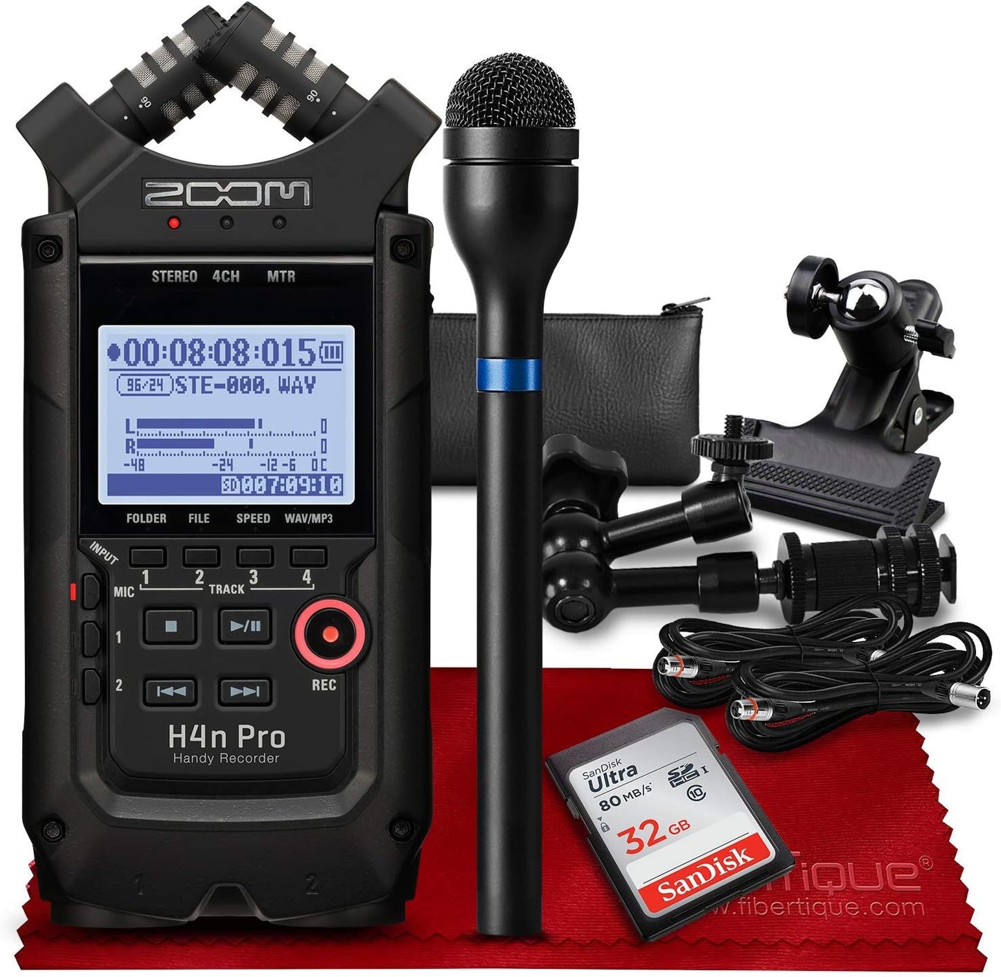 Zoom H4n Pro Portable Audio Recorder - Musician's Bundle