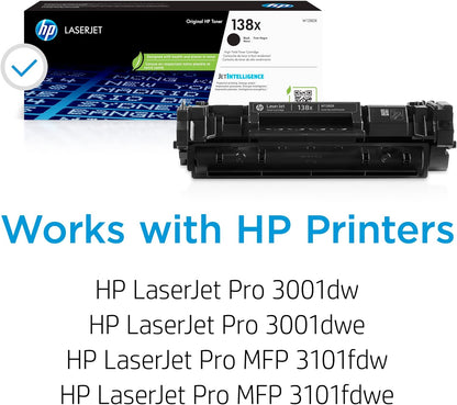 HP W1380X 138X Black High-Yield LaserJet Toner