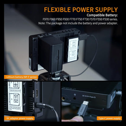 FEELWORLD F5 Prox 5.5" 1600nit Touchscreen Camera Monitor Bundle