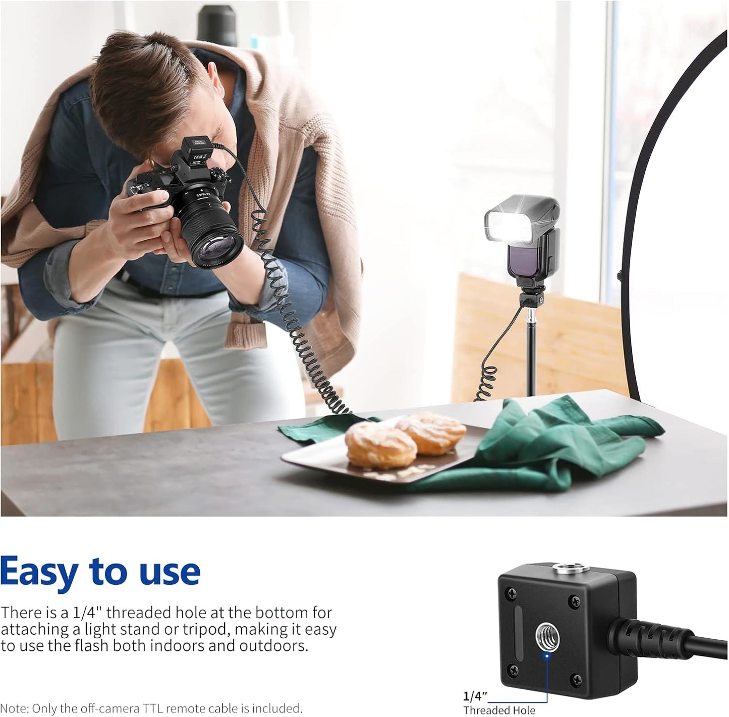 Neewer 10100870 TTL Off Camera Flash Cord for Nikon