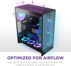 NZXT H7 Flow RGB 2024 - Mid-Tower ATX Airflow Case - Black