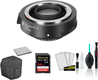 Sigma 879306 1.4X Teleconverter Nikon F Bundle