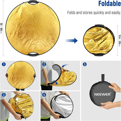 Neewer 10102087 80cm 5-in-1 Photography Light Reflector
