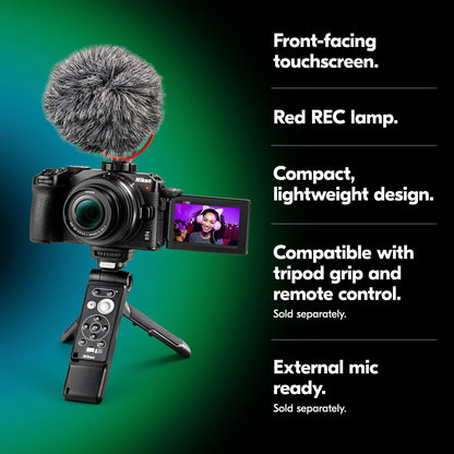 Nikon 1749 Z 30 Mirrorless Camera 16-50mm Lens Vlogging