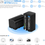 Neewer 10099856 Dual USB Charger + 2x NP-F750 Batteries