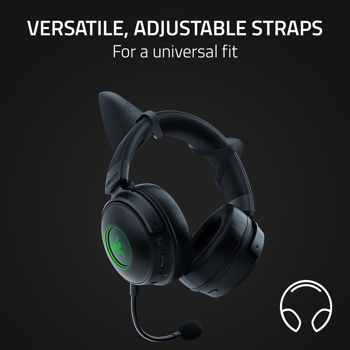 Razer RC21-02230200-R3M1 Kitty Ears V2 Headset Attachment