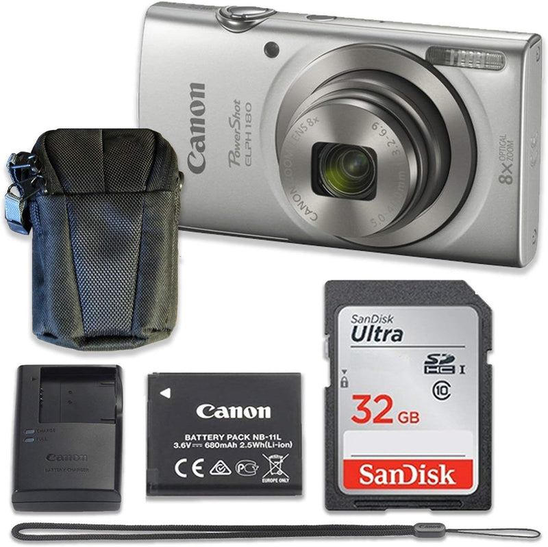 Canon PowerShot ELPH 180 Digital Camera 32GB Renewed — main product image