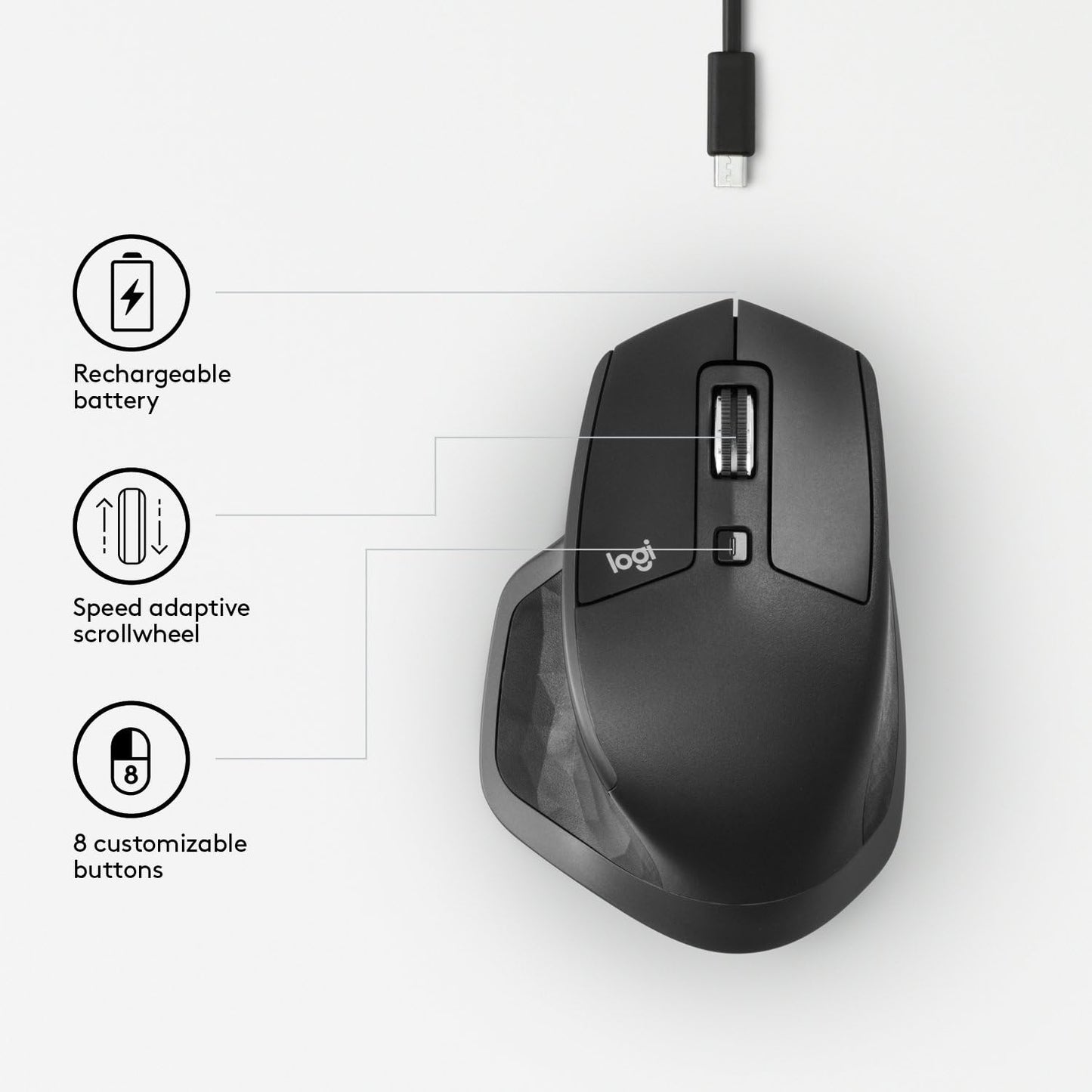 Logitech 910-005139 MX Master 2S Wireless Mouse