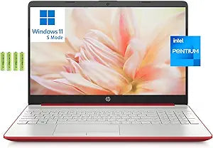 HP Newest 15.6-inch Pentium Quad-Core Red Laptop — main product image