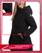 Spyder c88b3e5c Women's Hooded Long Puffer Jacket