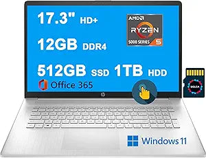 HP Laptop 17 Ryzen 5 Touchscreen Computer