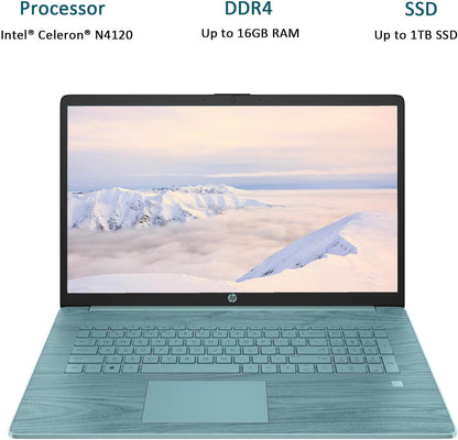 HP 17 Laptop - Intel Celeron, 16GB RAM, 1TB SSD - Renewed