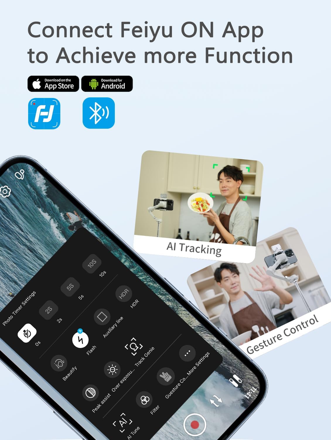 FeiyuTech VB 4 AI Tracking Smartphone Gimbal Stabilizer