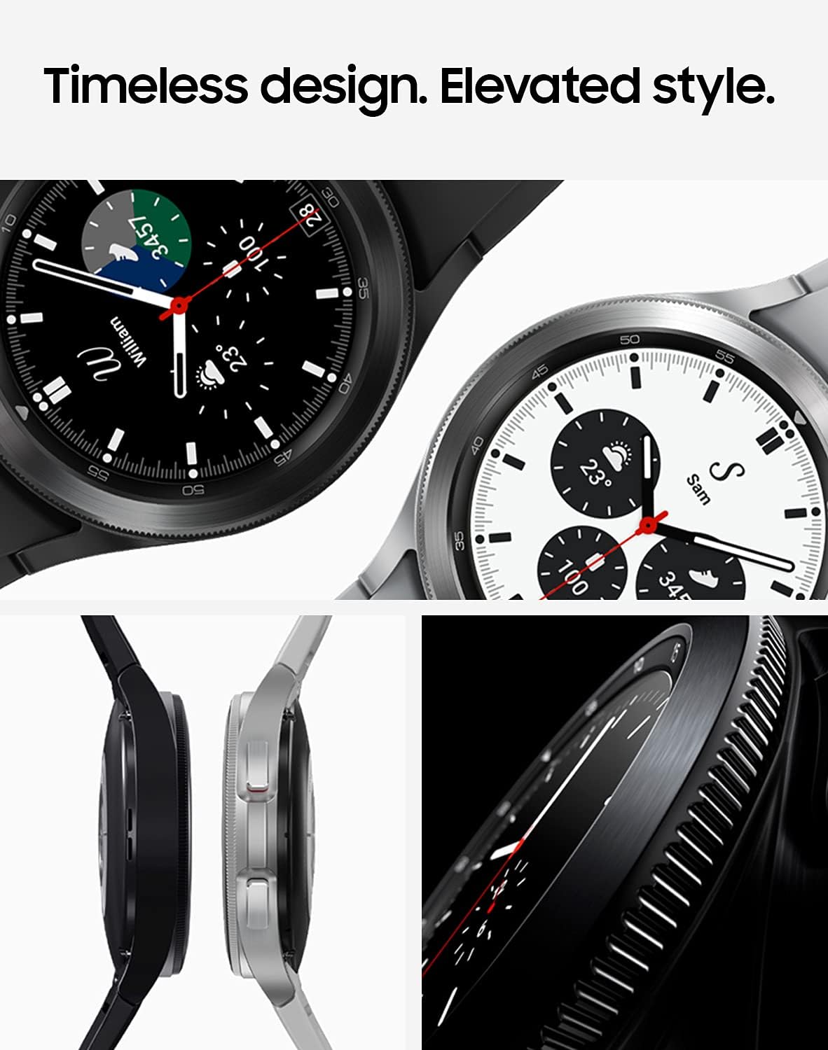 Samsung SM-R890NZKCXAA Galaxy Watch 4 Classic 46mm: Health & Fitness