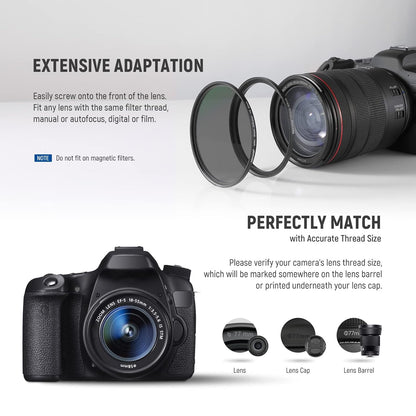 Neewer 90084559 20 Pcs Lens Filter Adapter Ring Kit