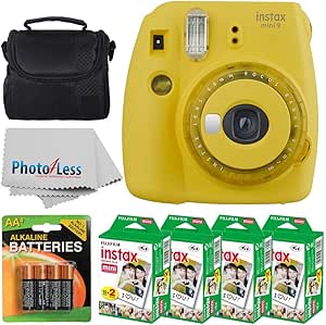 Fujifilm mini 9 Yellow Instant Camera Bundle