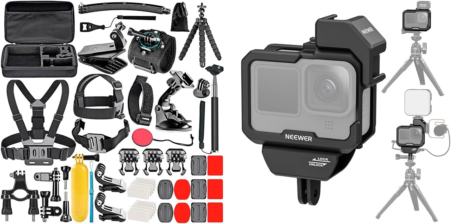 NEEWER Action Camera Accessory Kit for GoPro/DJI/Insta360