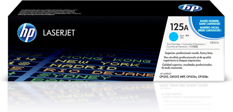HP CB541A 125A Cyan LaserJet Toner Cartridge — main product image