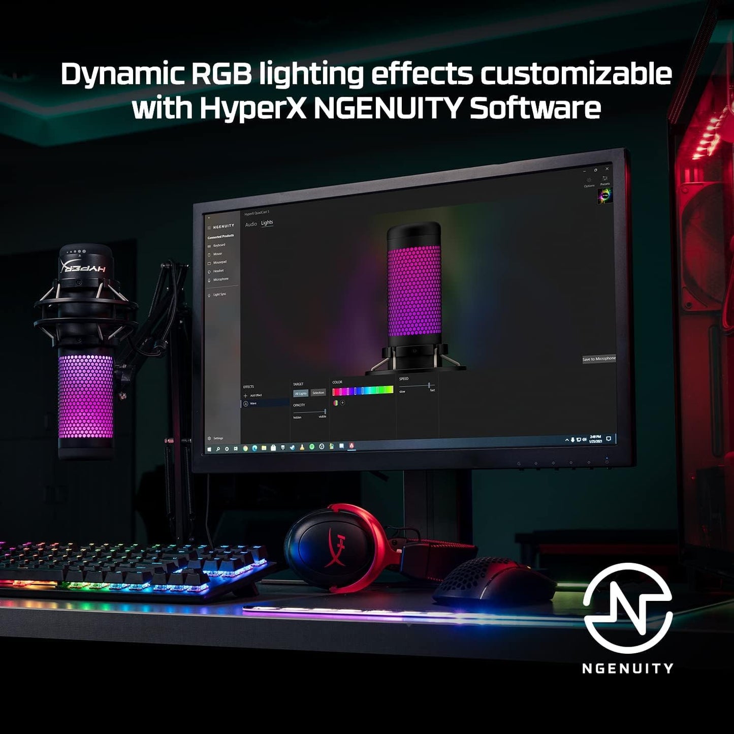 HyperX Cloud III Wireless Gaming Headset & QuadCast S RGB Microphone