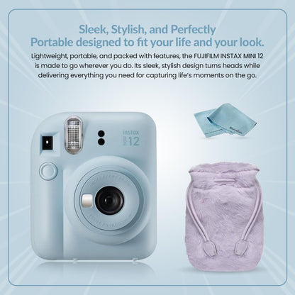 Fujifilm INSTAX mini 12 Pastel Blue Holiday Bundle