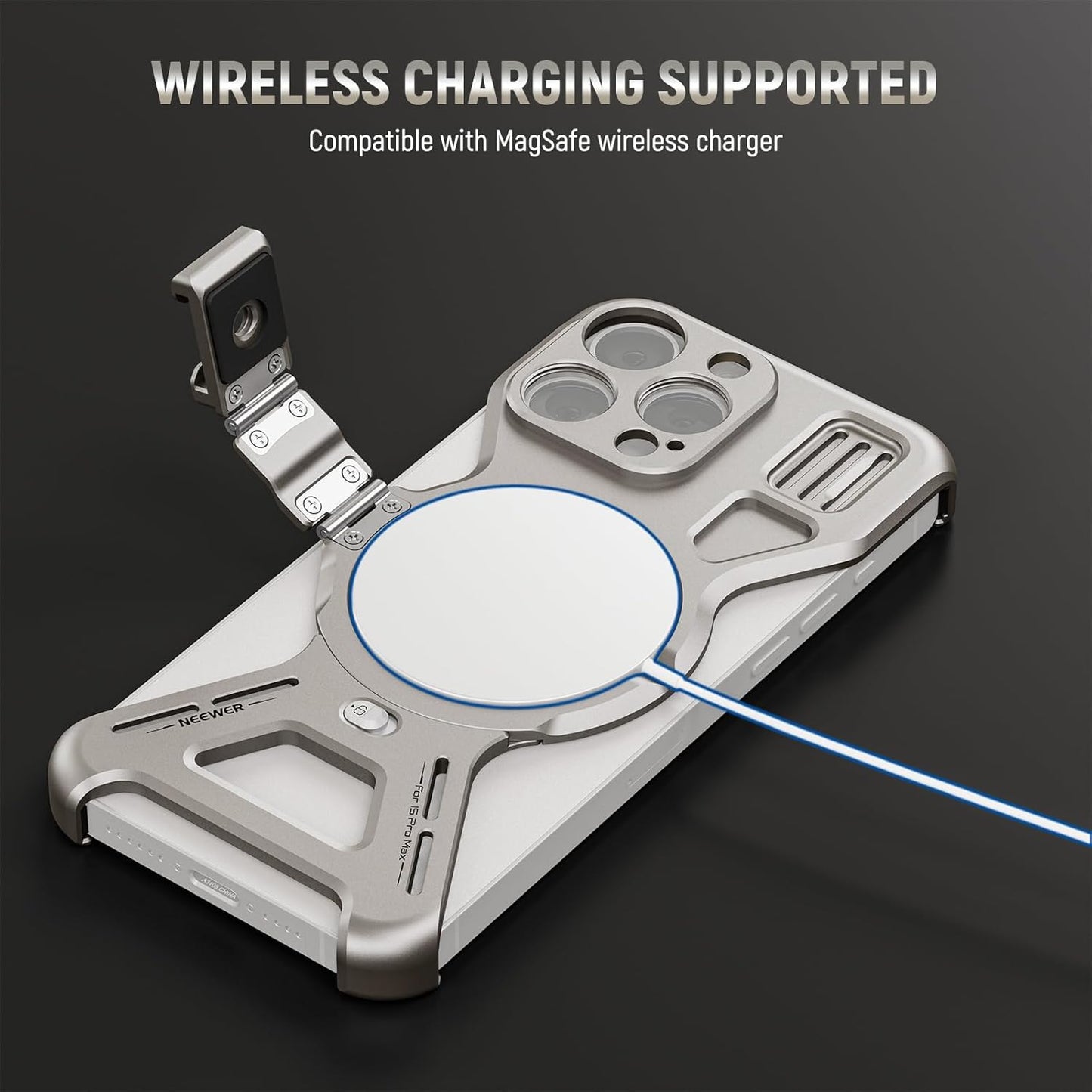 Neewer PA068 LiteArmor Metal Frame Case - iPhone 15 Pro Max