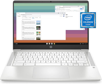 HP 14a-na0210nr Chromebook 14" HD Celeron 4GB 64GB eMMC