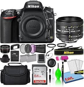 Nikon D750 DSLR 50mm Lens Deluxe Bundle (Renewed)