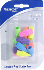 Westcott ‎14891 Pencil Eraser Toppers 12-Pack
