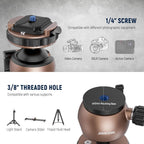 Neewer GM32 Low Profile Tripod Ball Head 22lb Load