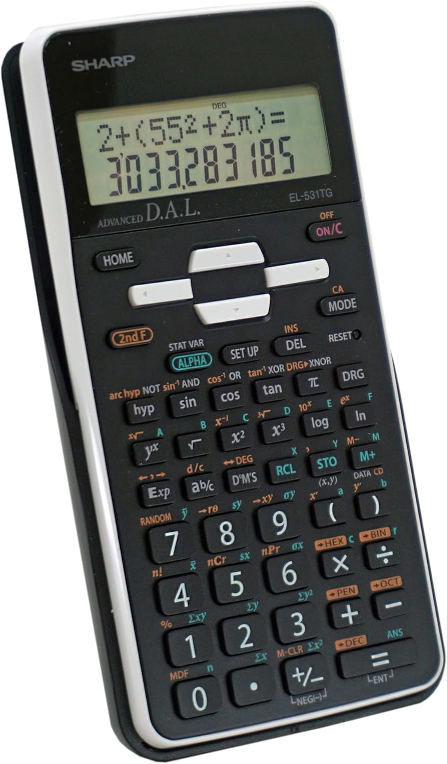 Sharp EL-531TGBBW Scientific Engineering Calculator - Black/White