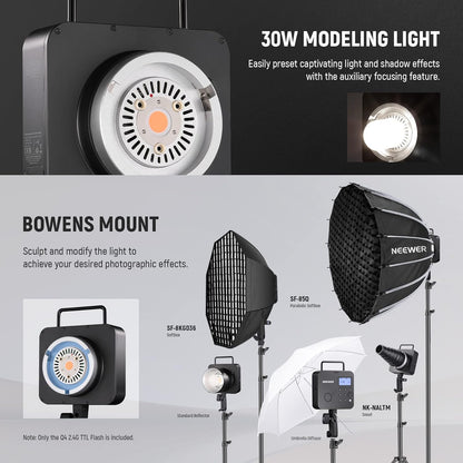 Neewer Q4 400Ws TTL Outdoor Studio Flash Strobe