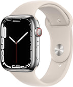 Apple MKJD3LL/A Watch Series 7: 45mm GPS + Cellular, Steel Case