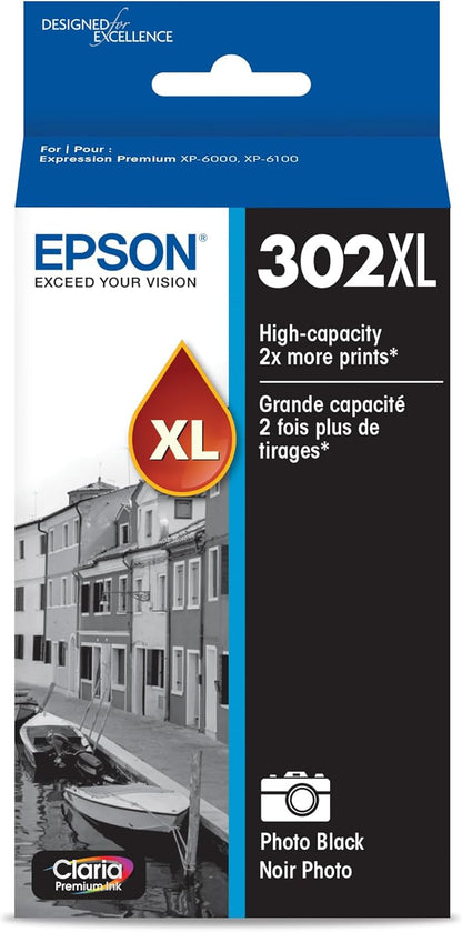 Epson T302XL120-S Claria Premium Ink High Capacity Photo Black