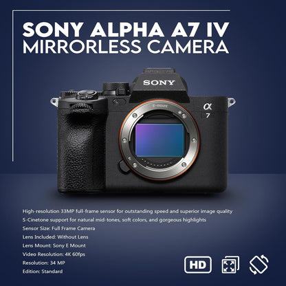 Sony Alpha a7 IV Full Frame 4K Camera Bundle