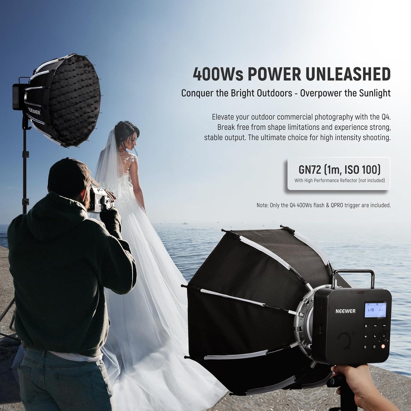 Neewer Q4 400Ws TTL Studio Flash Trigger Kit