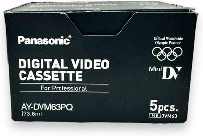 Panasonic 991264 AY-DVM63PQ Mini DV Cassette 5-Pack Pro