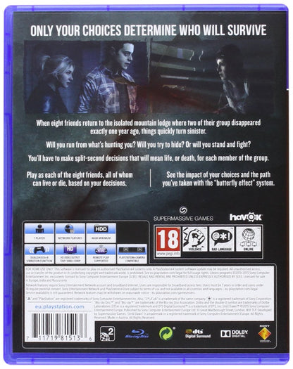 Sony 9815136 Until Dawn PS4 Horror Game