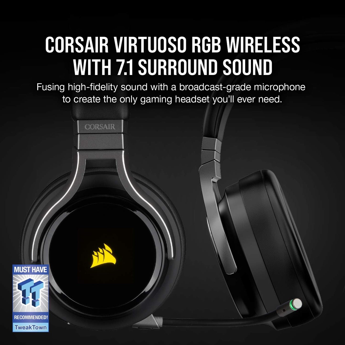 Corsair CA-9011185-NA Virtuoso RGB Wireless Gaming Headset
