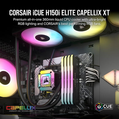 Corsair iCUE H150i Elite CAPELLIX XT 360mm Liquid CPU Cooler (Renewed)
