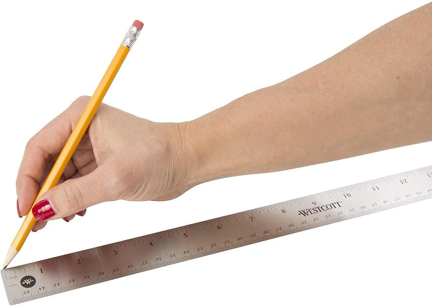 Westcott 10417 18" Stainless Steel Metal Ruler