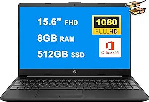 HP Laptop 15 15.6" FHD Celeron 8GB 512GB SSD + HDMI