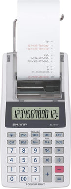 Sharp EL-1611V 12-Digit Printing Calculator - Grey