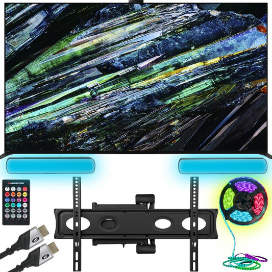 Sony E66SNXR65A95L Bravia 65" QD-OLED 4K HDR Smart TV Bundle