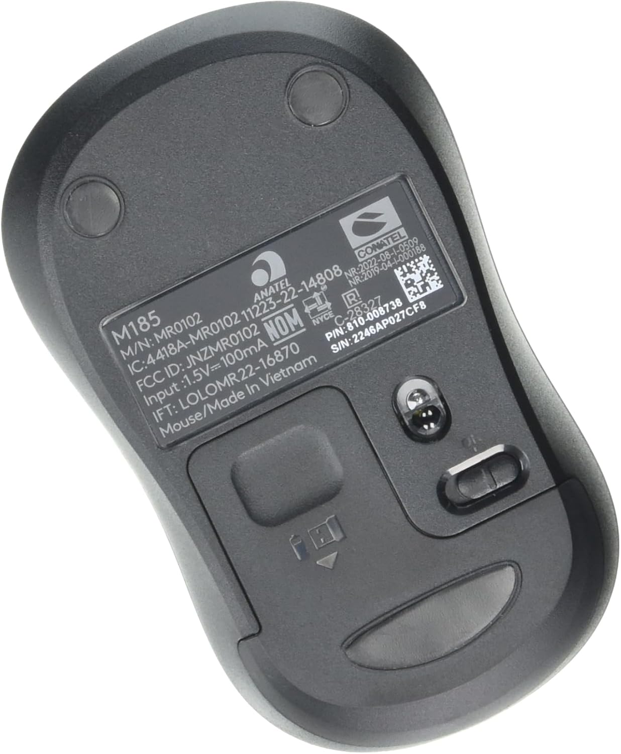 Logitech M185 Blue Wireless USB Mouse