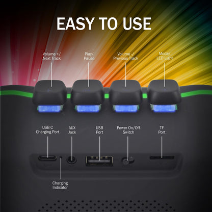 Magnavox MMA3998 Portable RGB Bluetooth Speaker