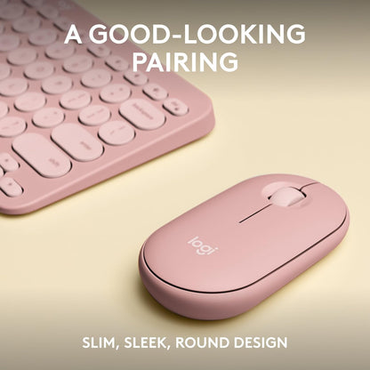 Logitech 920-012199 Pebble 2 Combo Rose Wireless Keyboard & Mouse